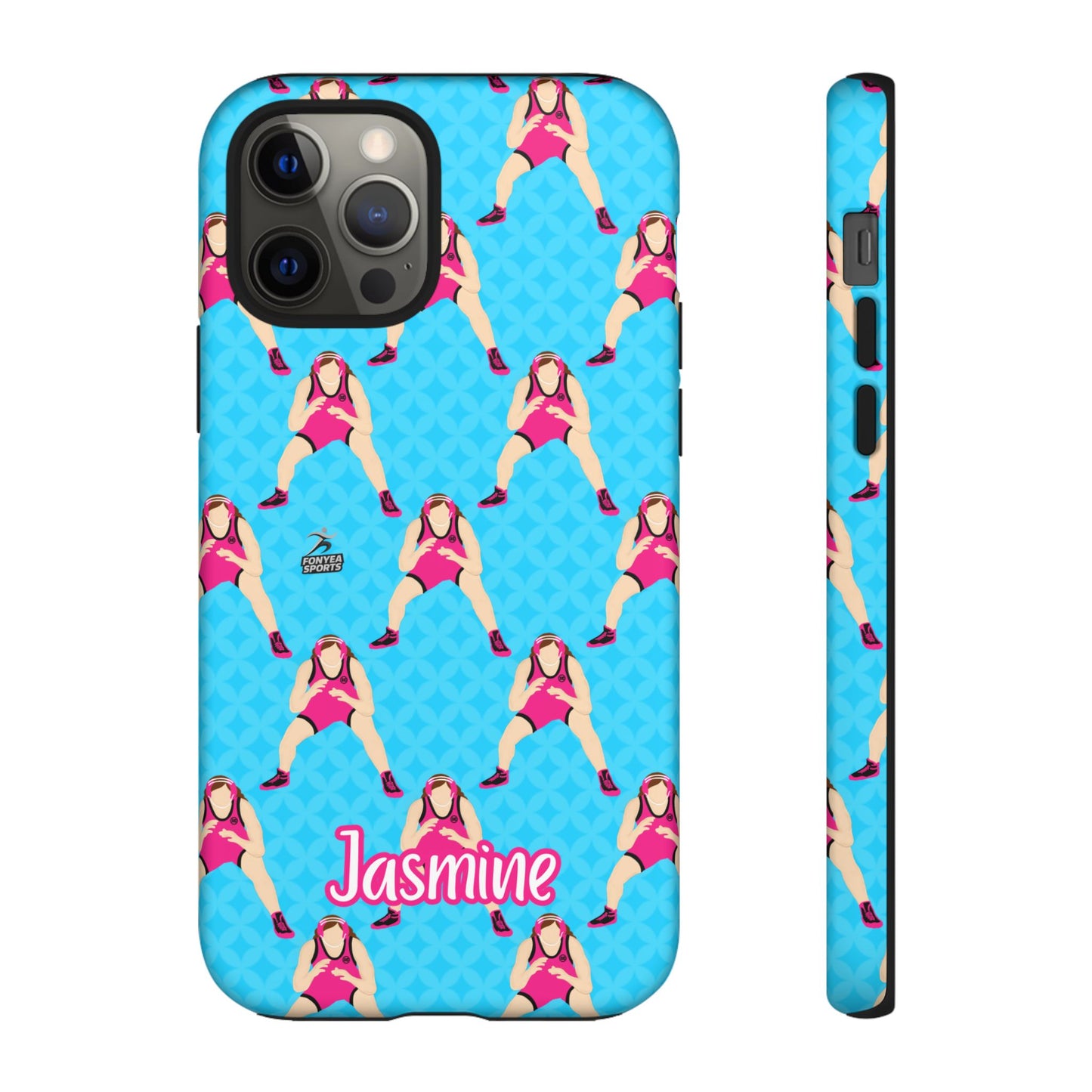 Personalized Wrestler Girl Tough Phone Case, Fonyea Sports