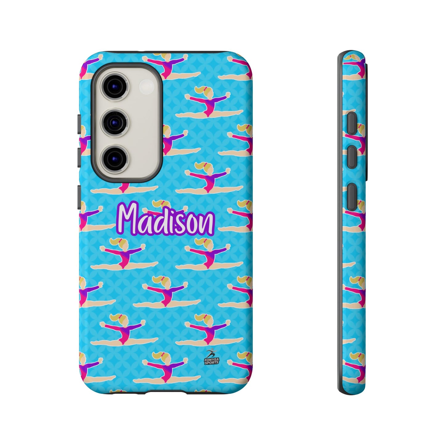 Personalized Gymnast BlueTough Phone Case, Fonyea Sports