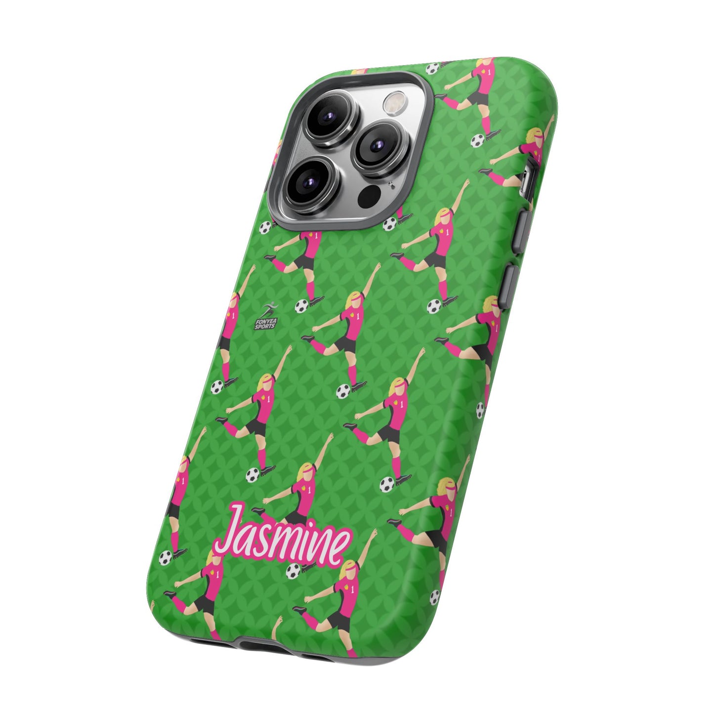 Personalized Soccer Girl Tough Phone Case, Fonyea Sports