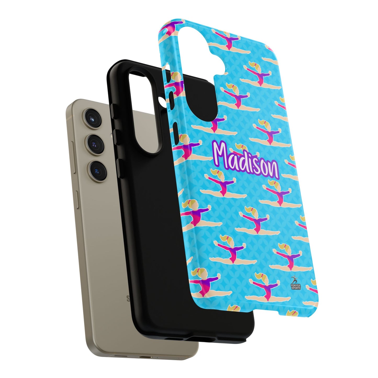 Personalized Gymnast BlueTough Phone Case, Fonyea Sports