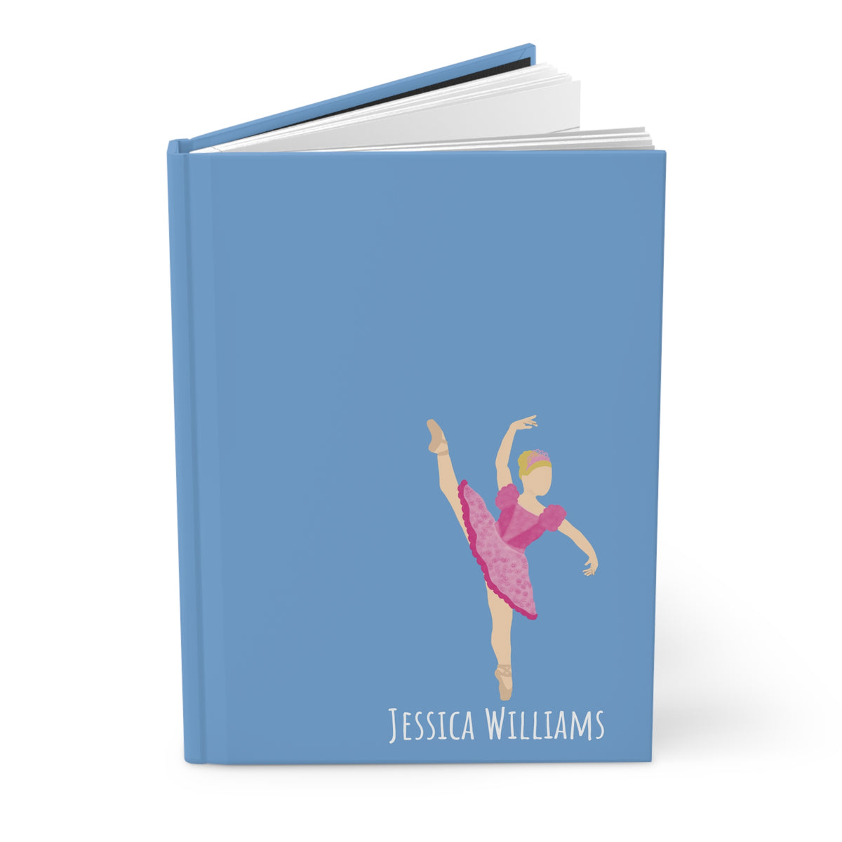 Dancer Ballerina Personalized Blank Lined Journal — Hardback Edition