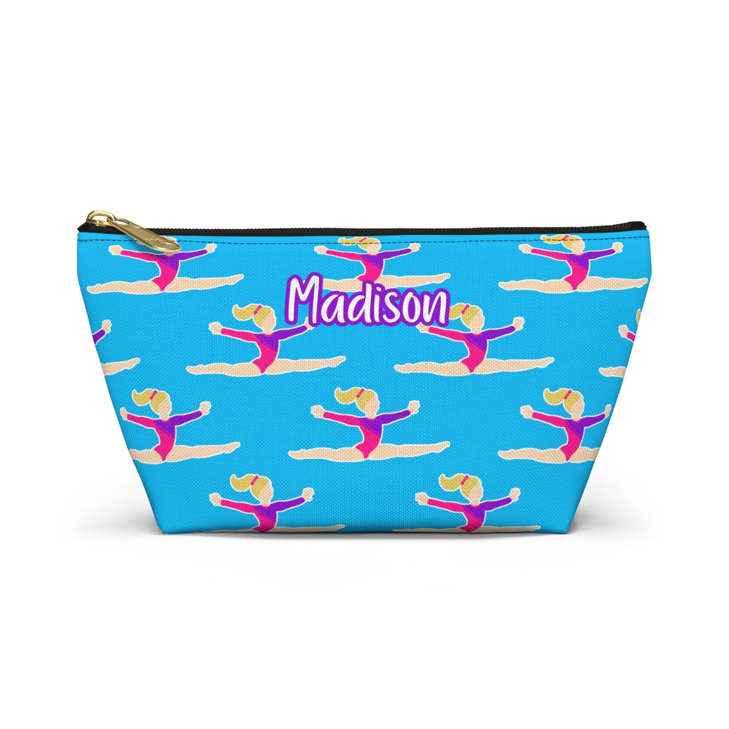 Fonyea Sports Gymnast Blue Accessory Makeup Pouch Bag