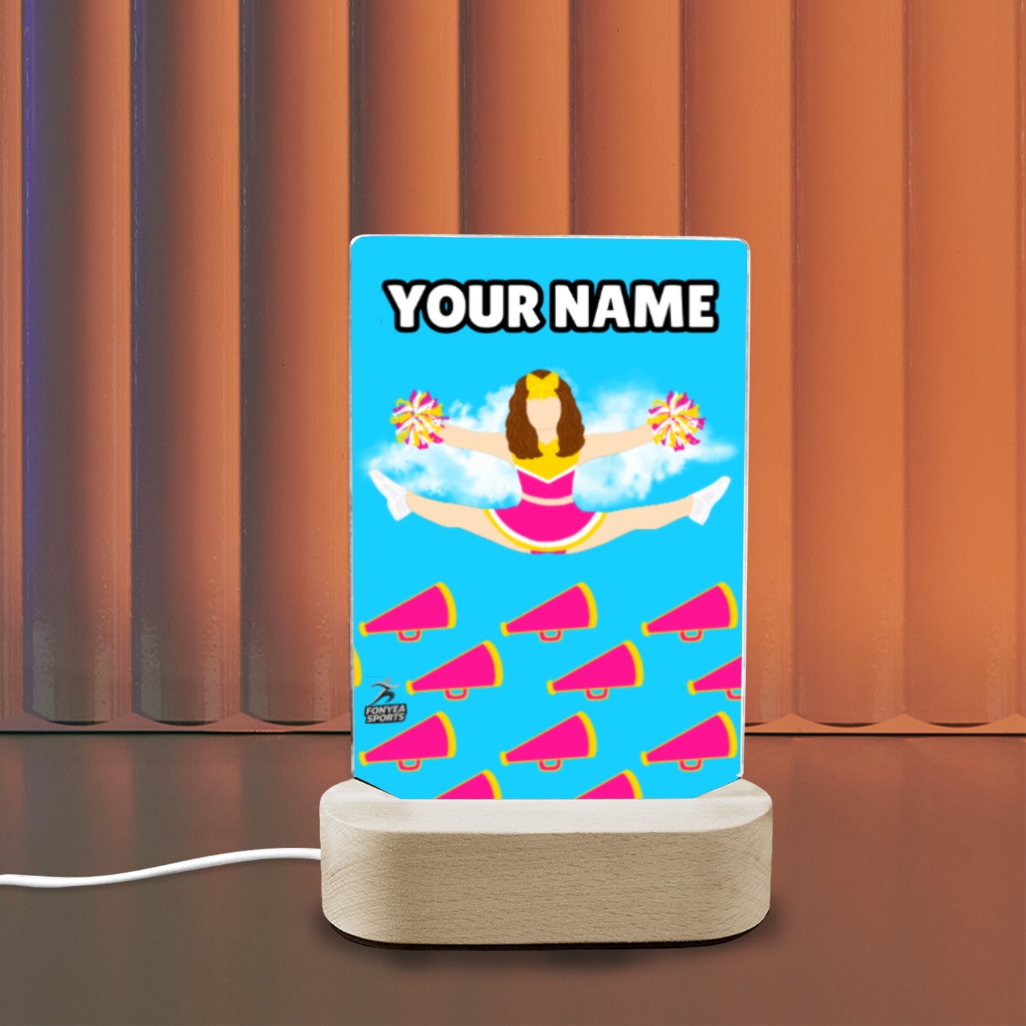 Fonyea Sports Cheerleader Acrylic LED Night Light