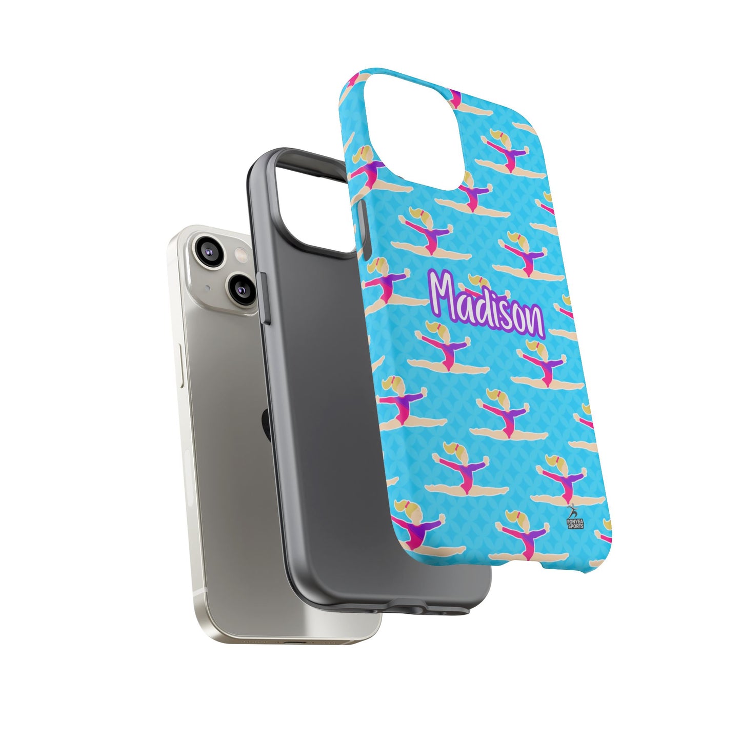 Personalized Gymnast BlueTough Phone Case, Fonyea Sports
