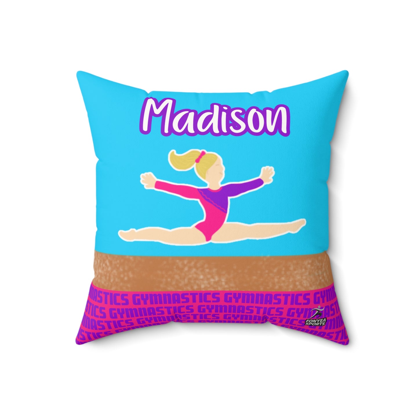 Fonyea Sports Gymnast Blue Pillow