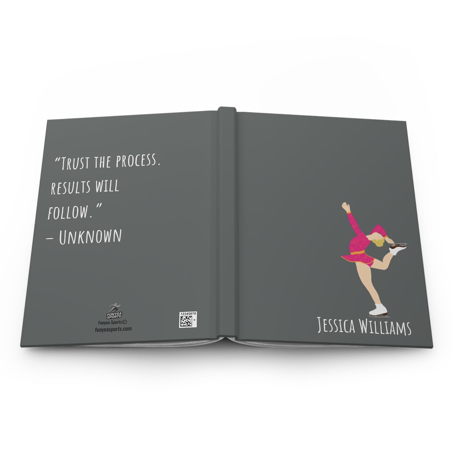 Figure Skater Ice Skating Journal Hardcover, Fonyea Sports