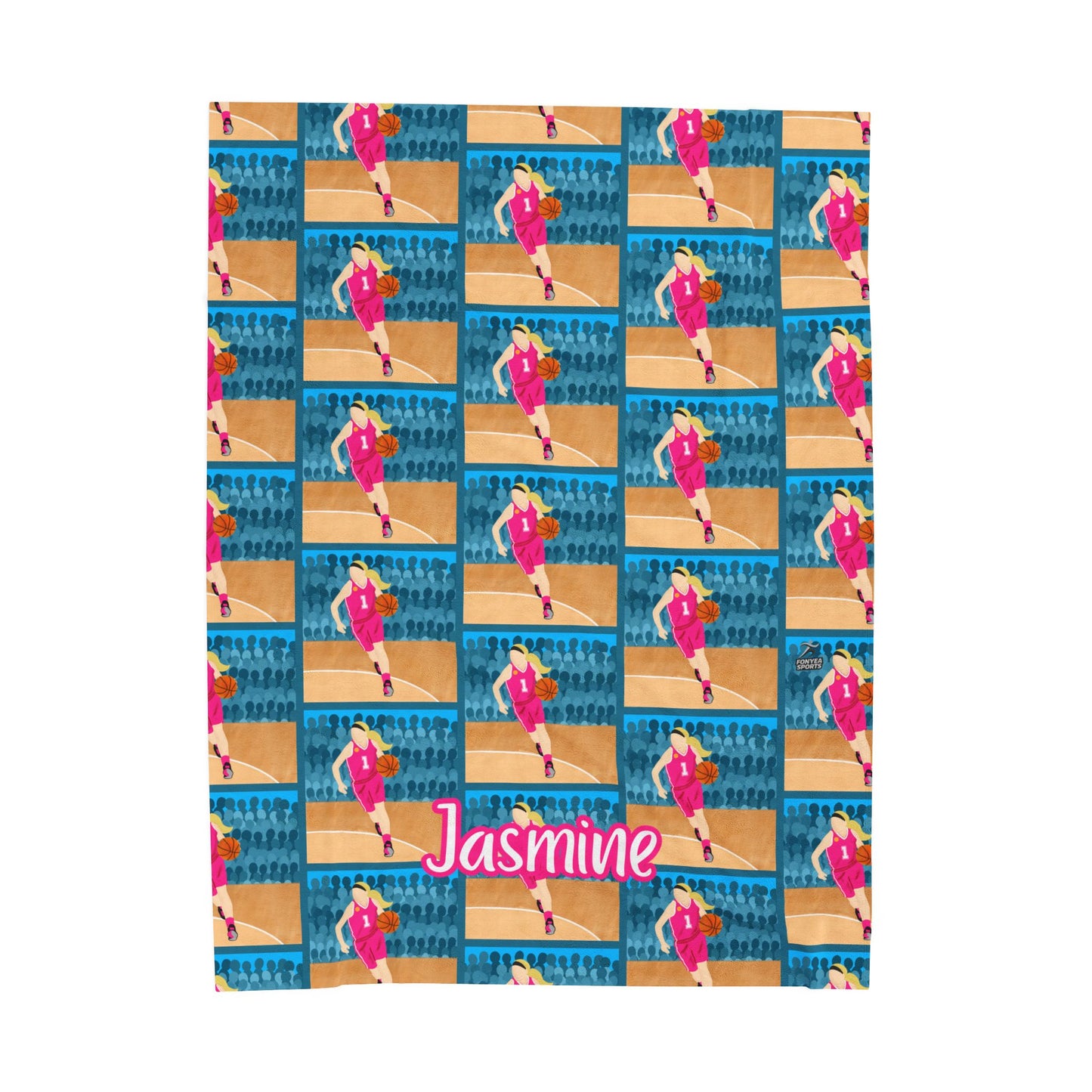 Fonyea Sports Basketball Girl Blanket (Three Sizes)