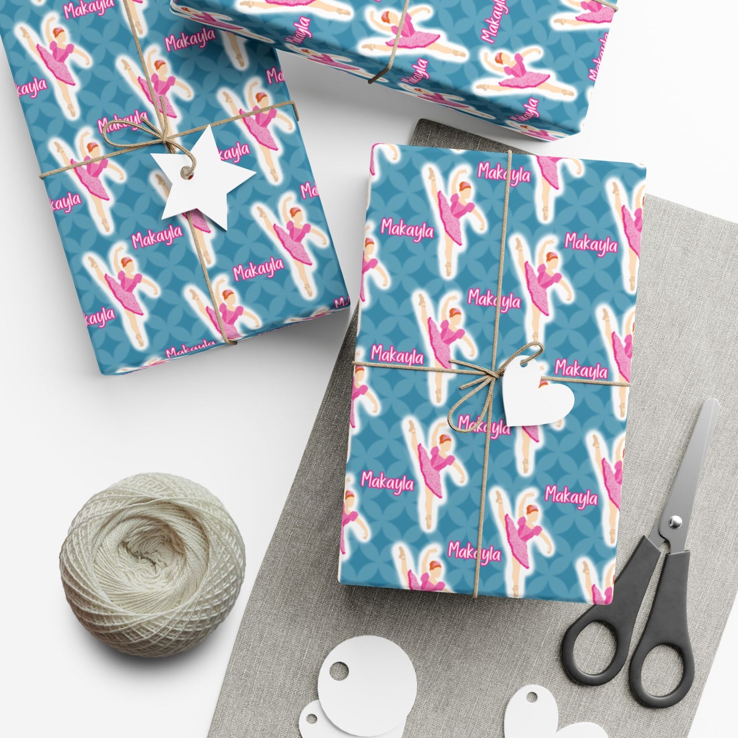 Personalized Ballerina Wrapping Paper, Fonyea Sports