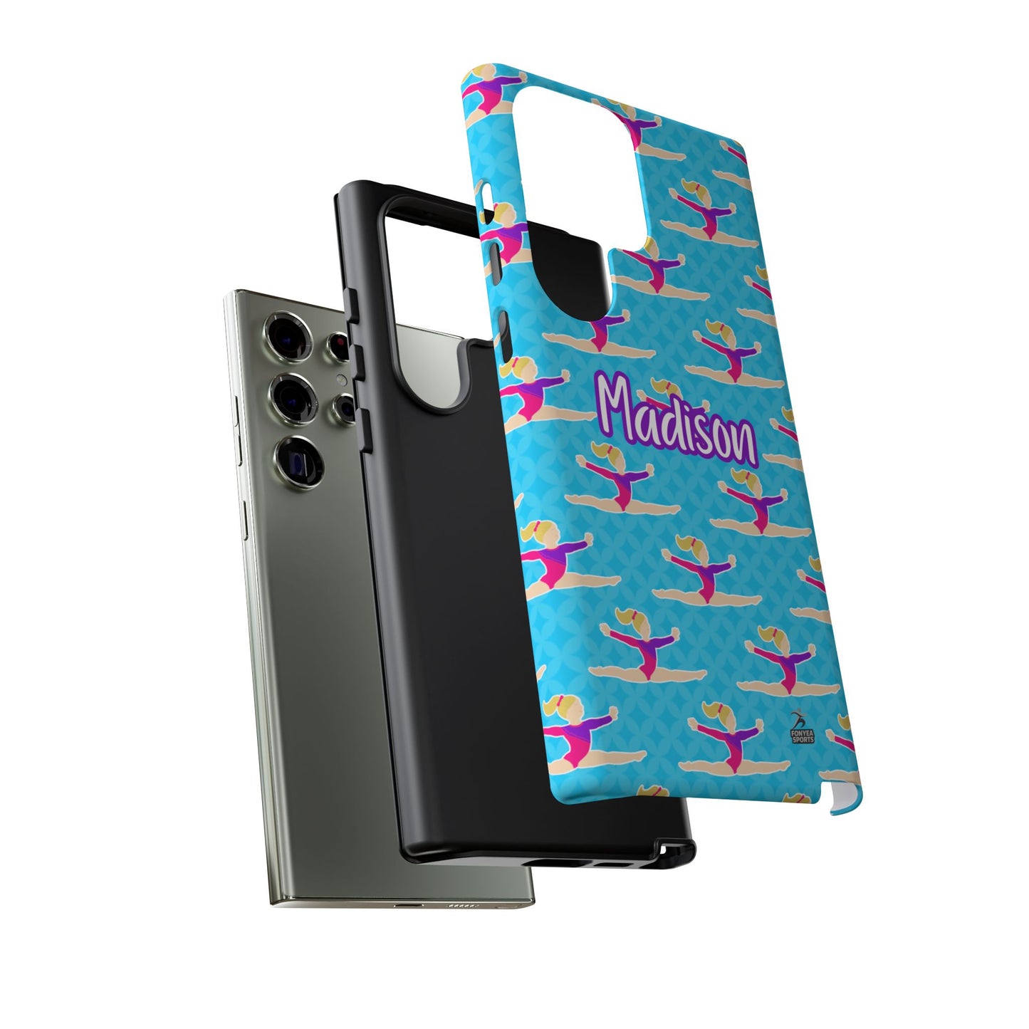 Personalized Gymnast BlueTough Phone Case, Fonyea Sports