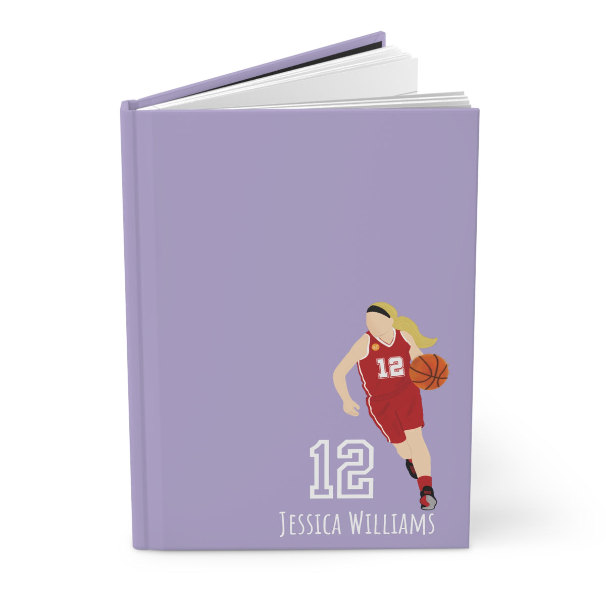 Basketball Girl Personalized Blank Lined Journal — Hardback Edition