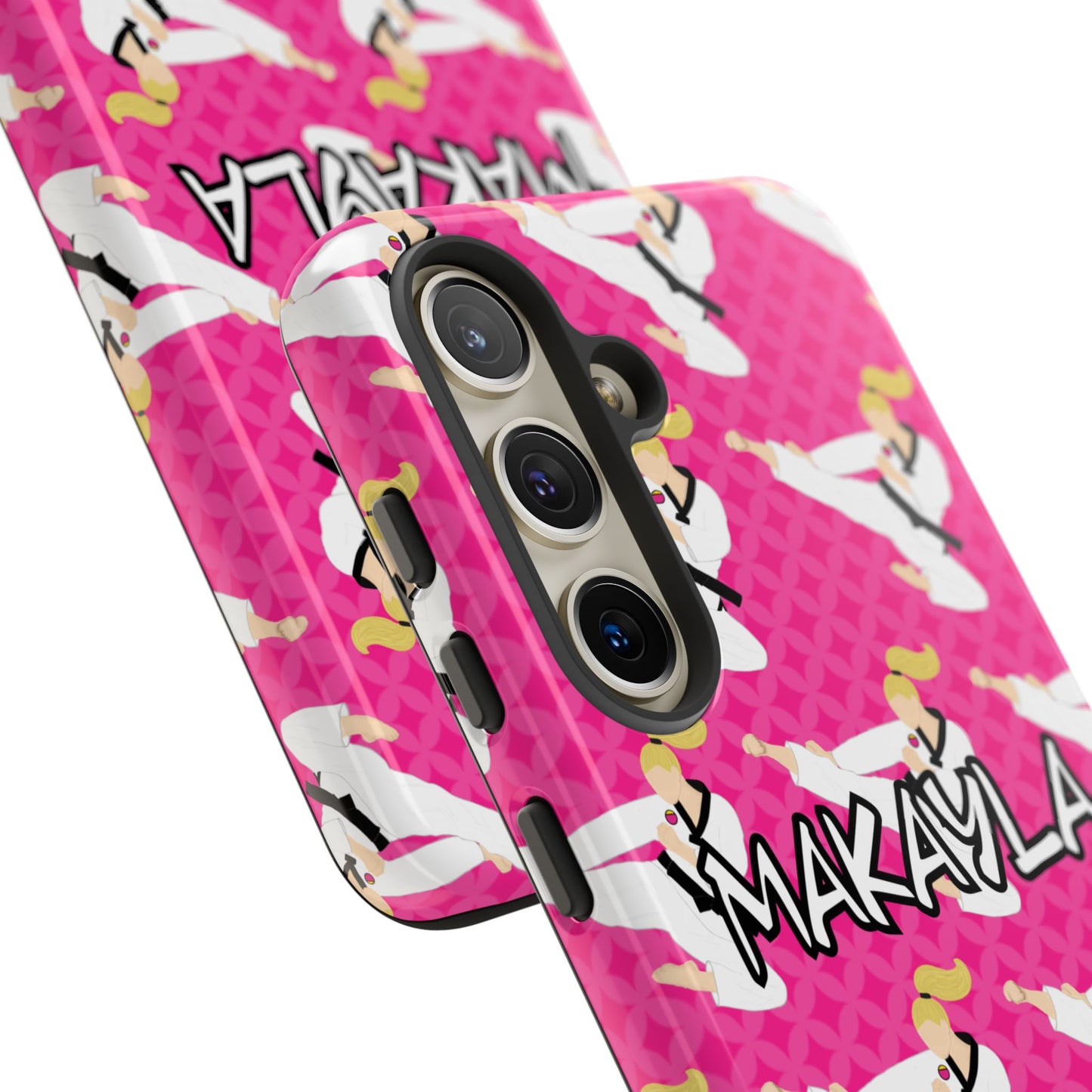 Personalized Martial Arts Taekwondo Karate Girl Tough Phone Case, Fonyea Sports