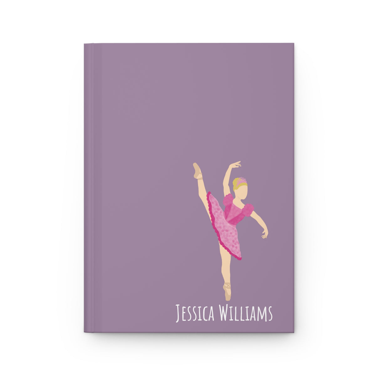 Dancer Ballerina Personalized Blank Lined Journal — Hardback Edition
