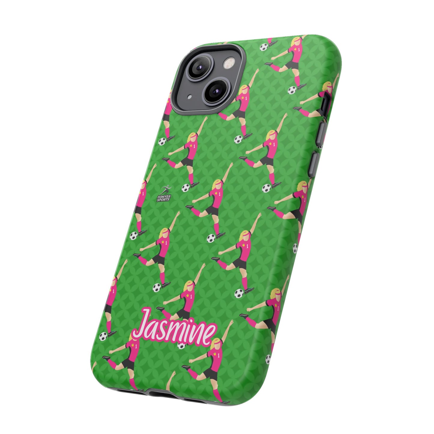 Personalized Soccer Girl Tough Phone Case, Fonyea Sports