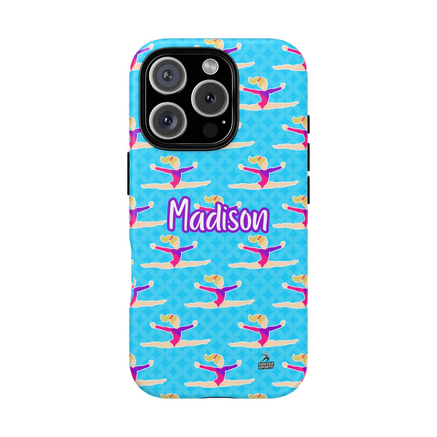 Personalized Gymnast BlueTough Phone Case, Fonyea Sports
