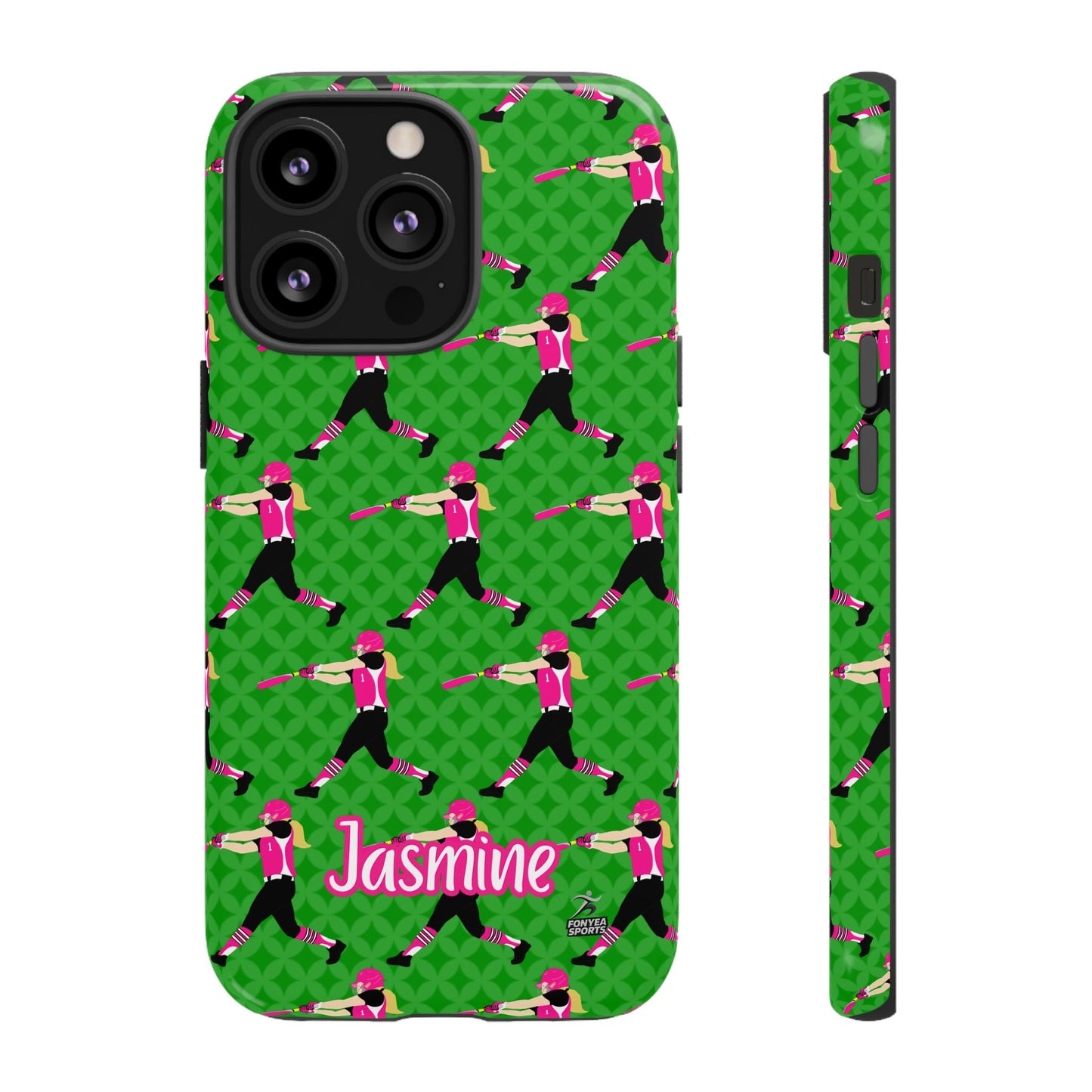 Personalized Softball Girl Tough Phone Case, Fonyea Sports