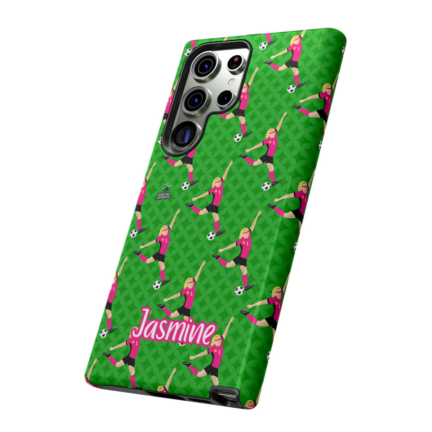 Personalized Soccer Girl Tough Phone Case, Fonyea Sports