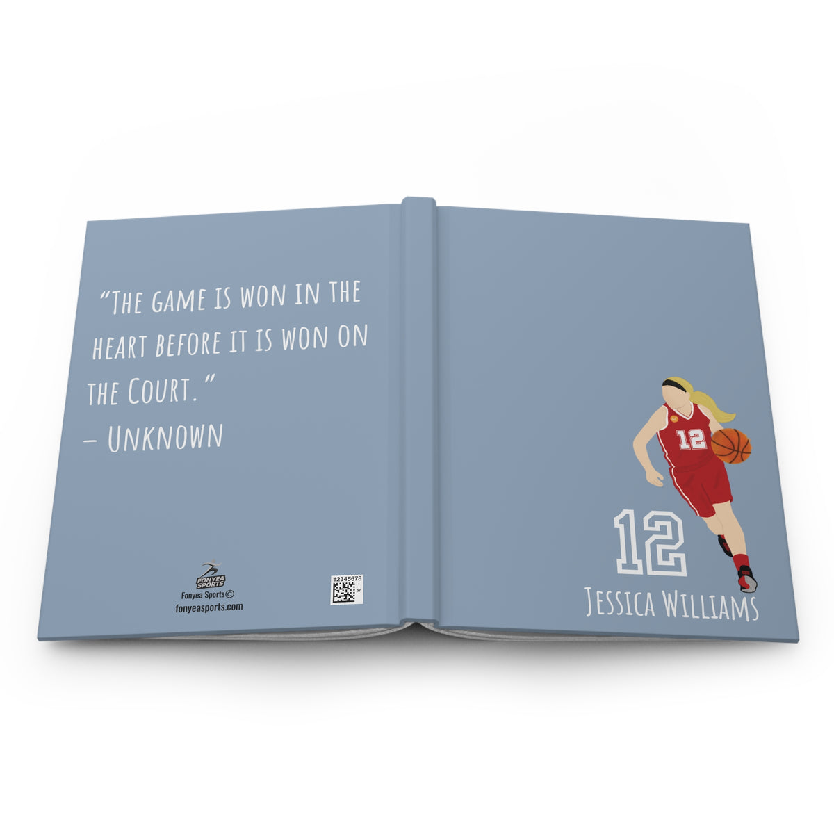 Basketball Girl Personalized Blank Lined Journal — Hardback Edition