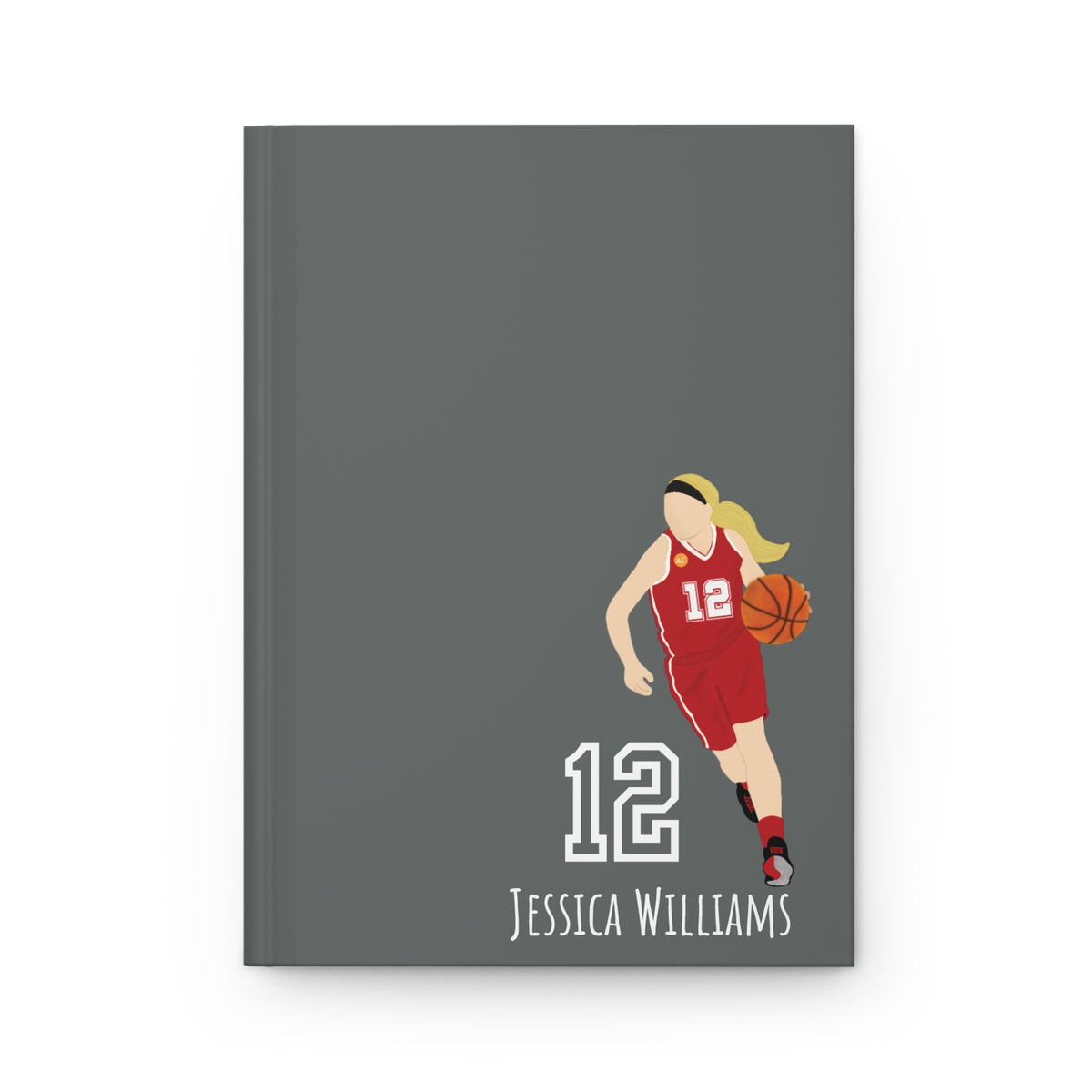 Basketball Girl Personalized Blank Lined Journal — Hardback Edition