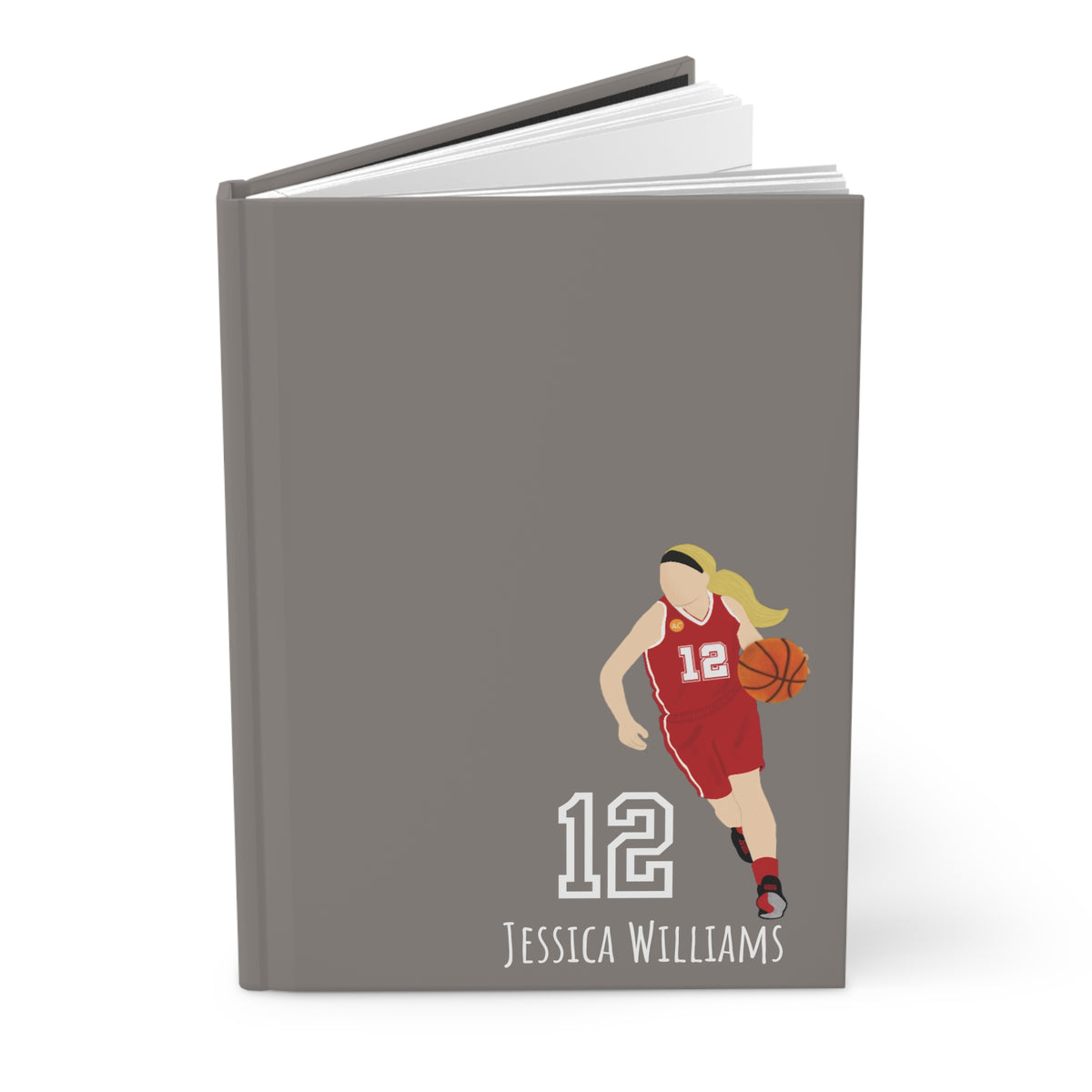 Basketball Girl Personalized Blank Lined Journal — Hardback Edition