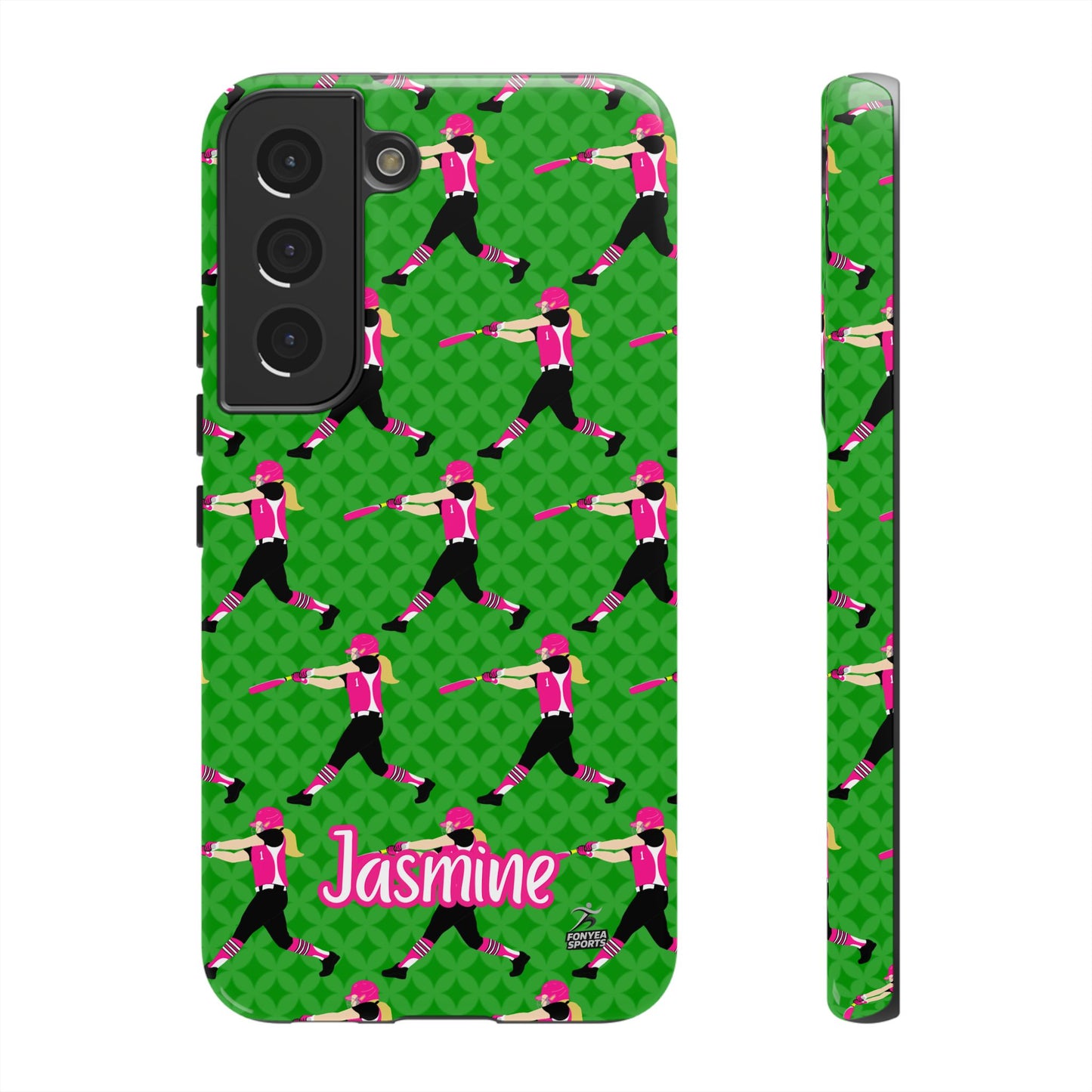 Personalized Softball Girl Tough Phone Case, Fonyea Sports