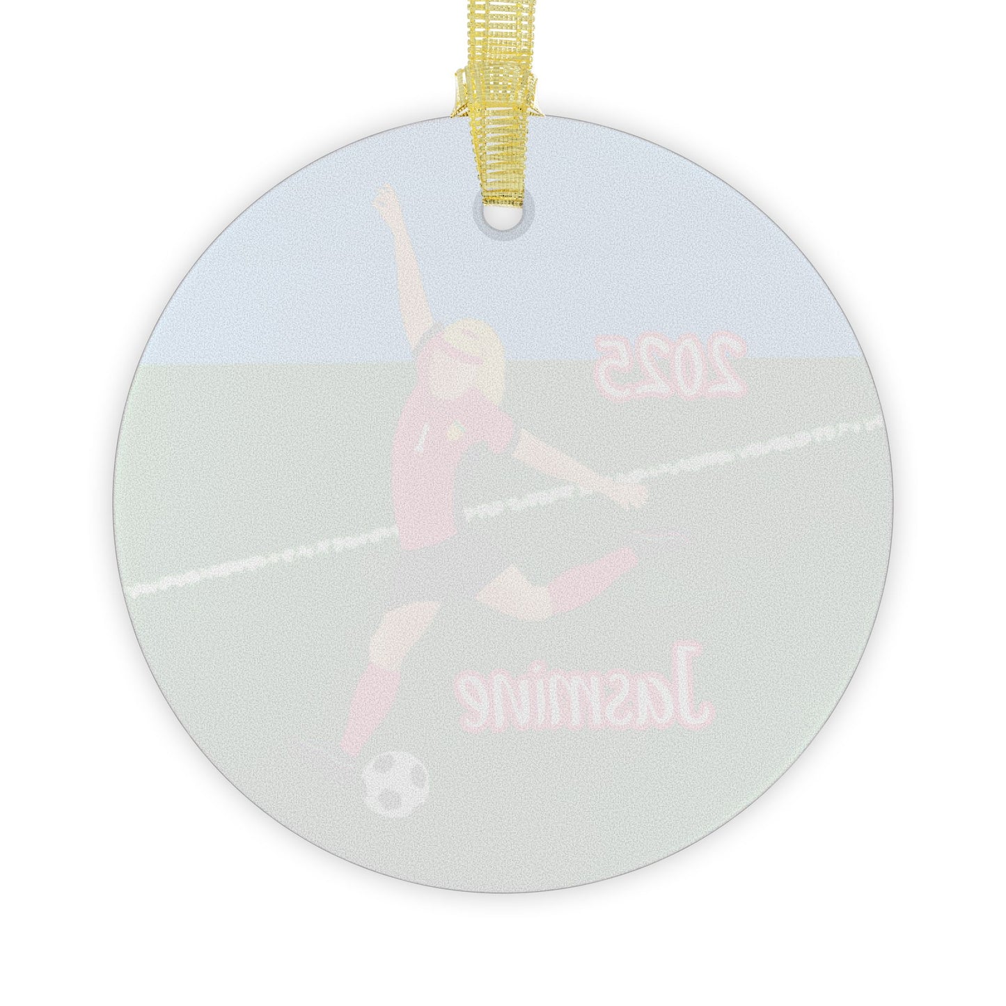 Personalized Soccer Girl, Football Glass Ornament, Fonyea Sports