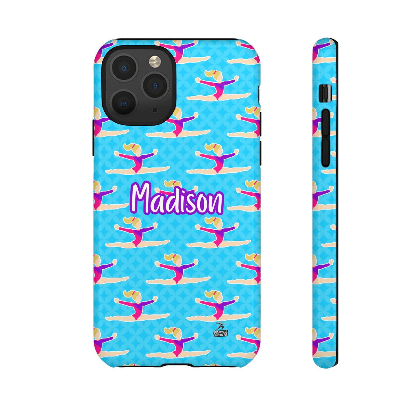 Personalized Gymnast BlueTough Phone Case, Fonyea Sports