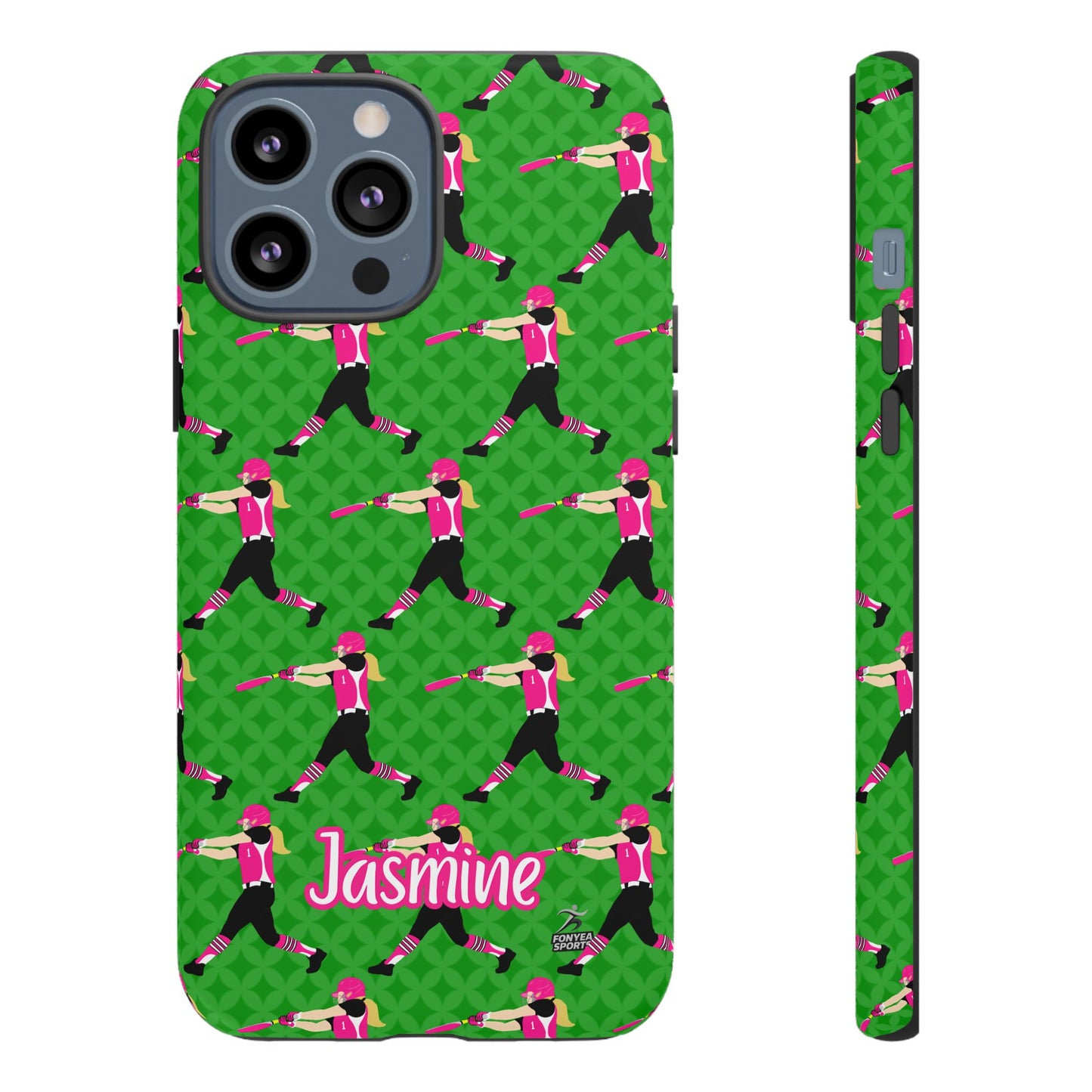 Personalized Softball Girl Tough Phone Case, Fonyea Sports