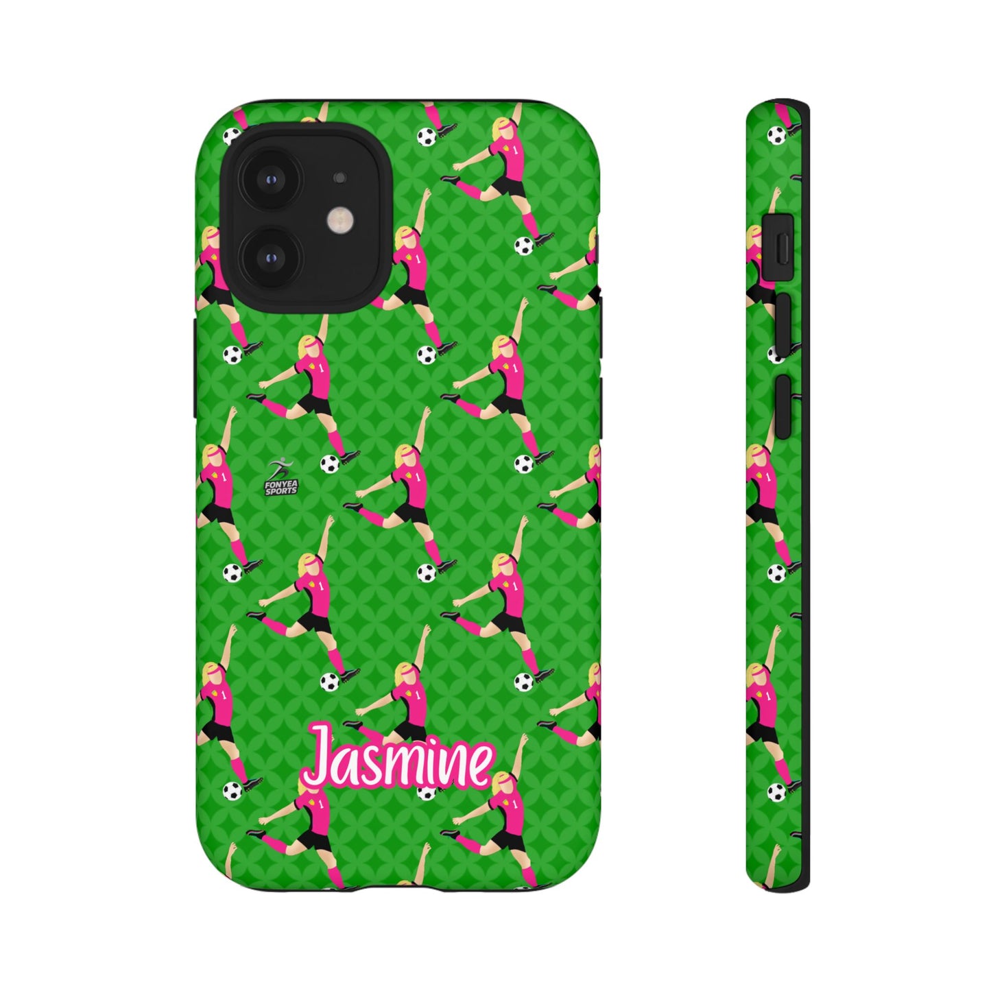 Personalized Soccer Girl Tough Phone Case, Fonyea Sports