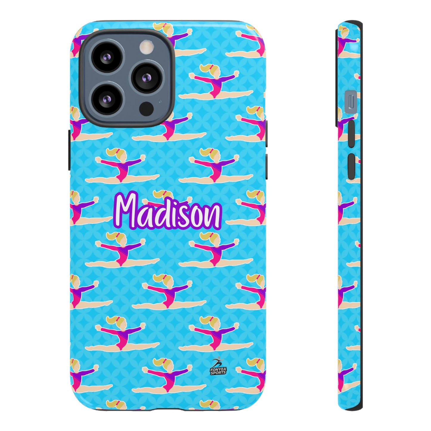 Personalized Gymnast BlueTough Phone Case, Fonyea Sports