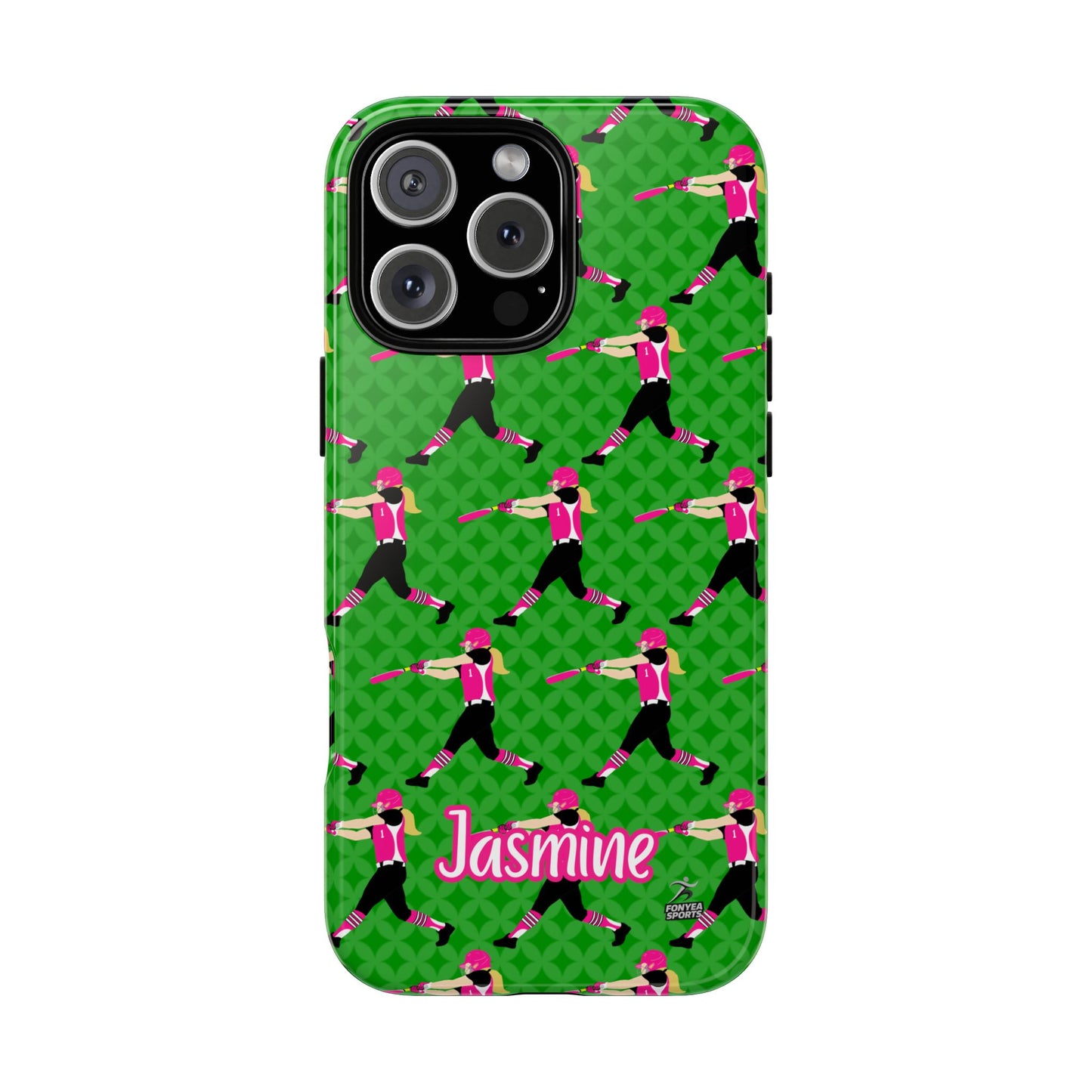 Personalized Softball Girl Tough Phone Case, Fonyea Sports