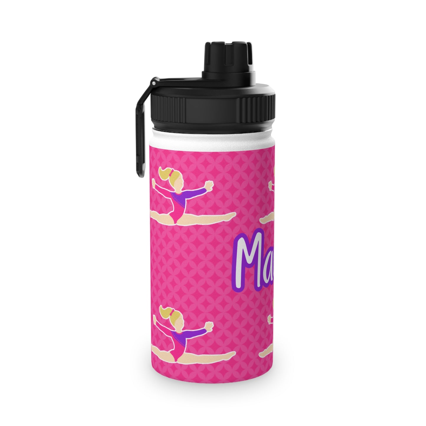 Fonyea Sports Water Bottle Gymnast Pink Personalized