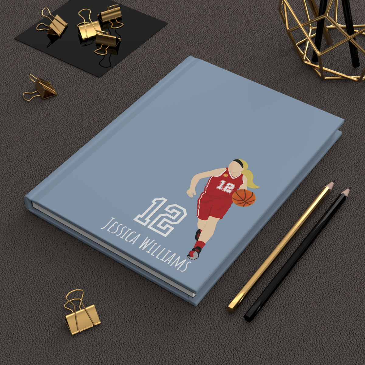 Basketball Girl Personalized Blank Lined Journal — Hardback Edition