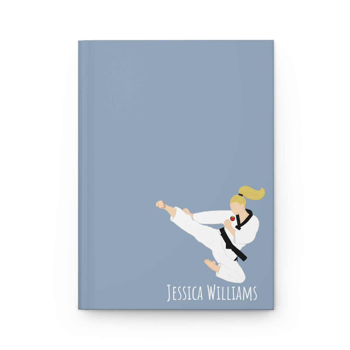 Martial Arts Girl Personalized Blank Lined Journal — Hardback Edition