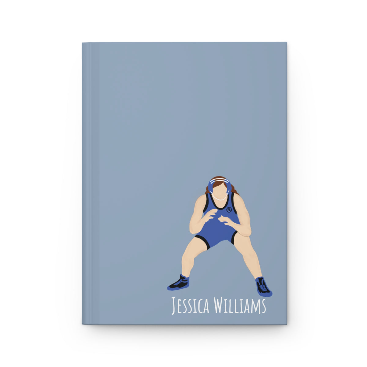 Wrestler Girl Personalized Blank Lined Journal — Hardback Edition