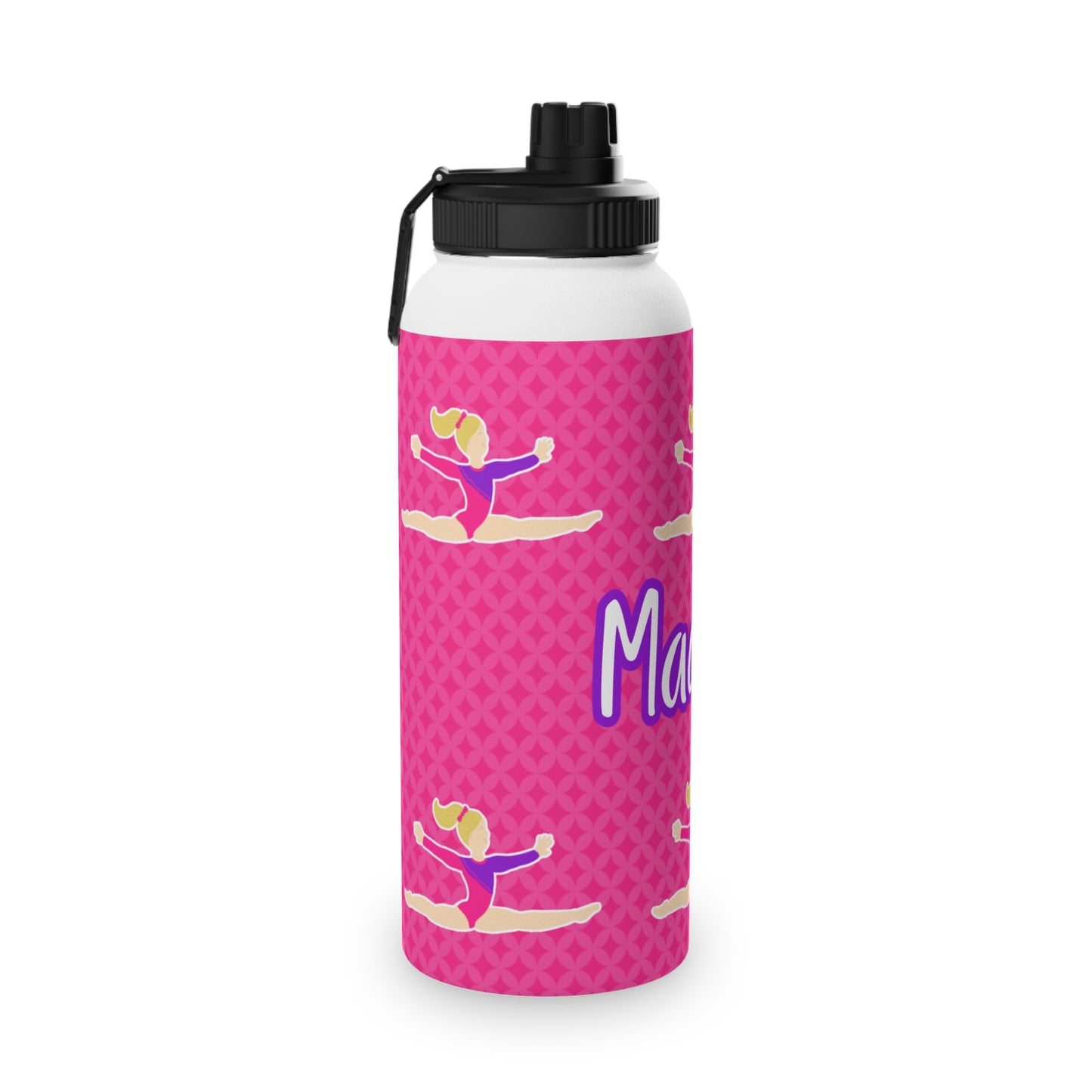Fonyea Sports Water Bottle Gymnast Pink Personalized