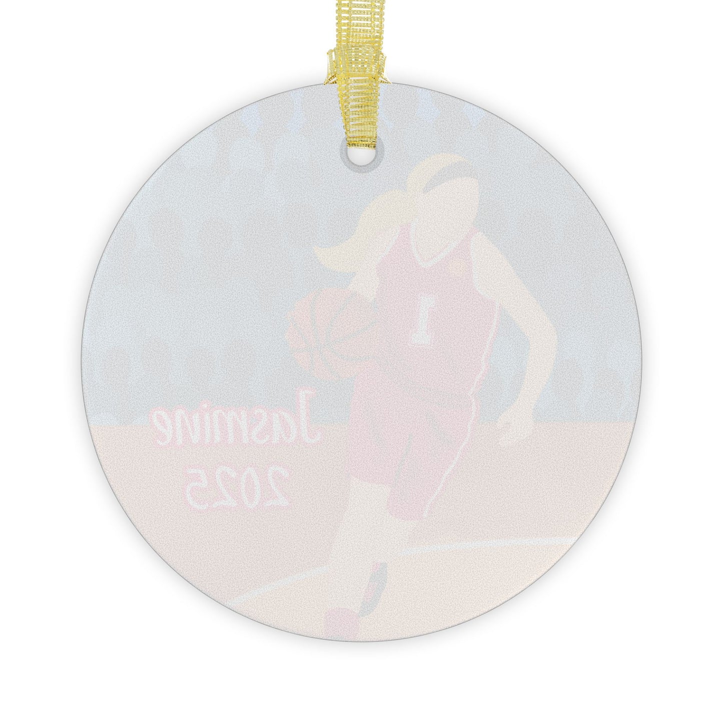 Personalized Basketball Girl Sports Glass Ornament, Fonyea Sports