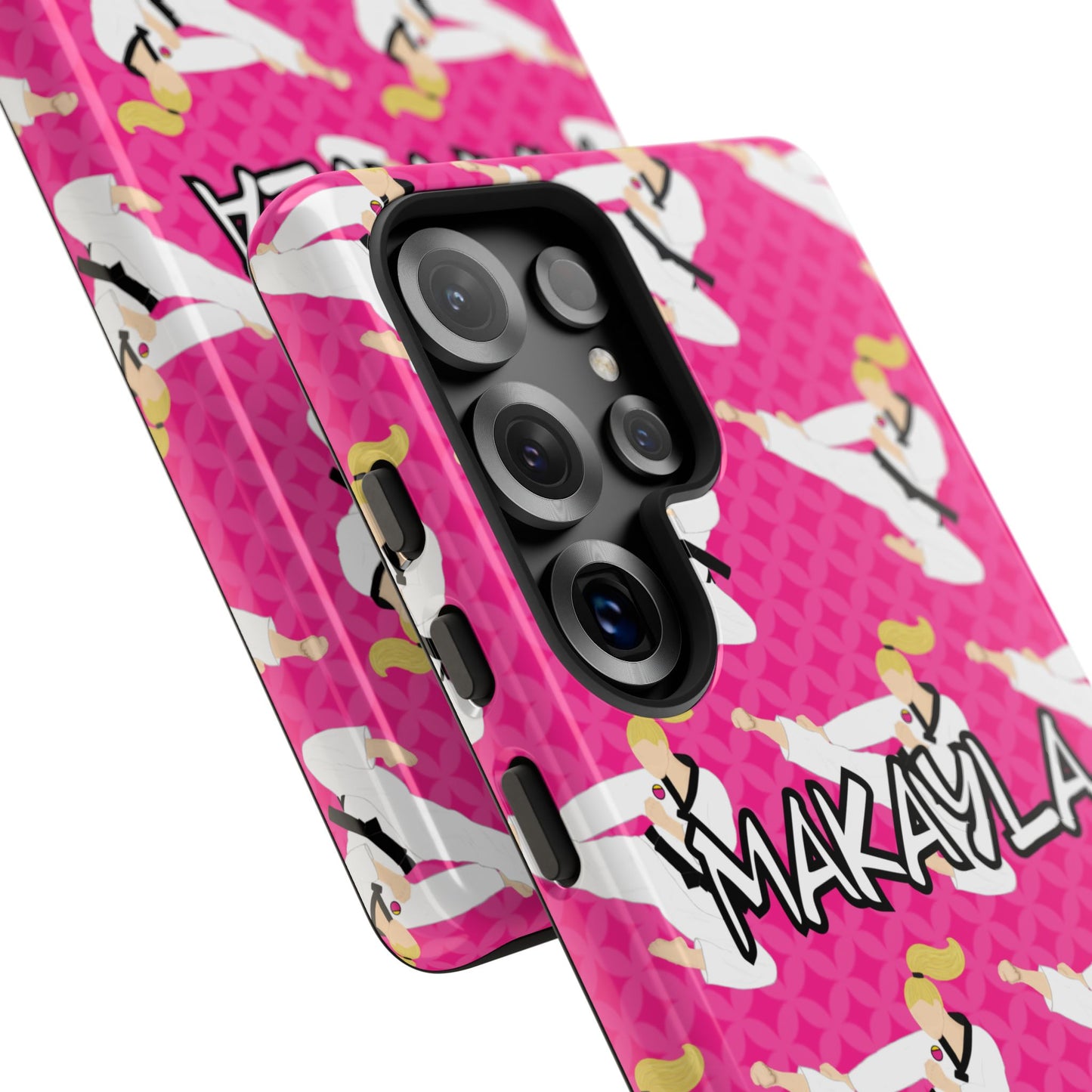 Personalized Martial Arts Taekwondo Karate Girl Tough Phone Case, Fonyea Sports