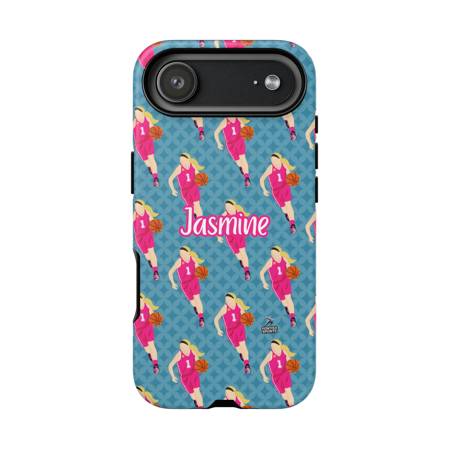 Personalized Basketball Girl Tough Phone Case, Fonyea Sports