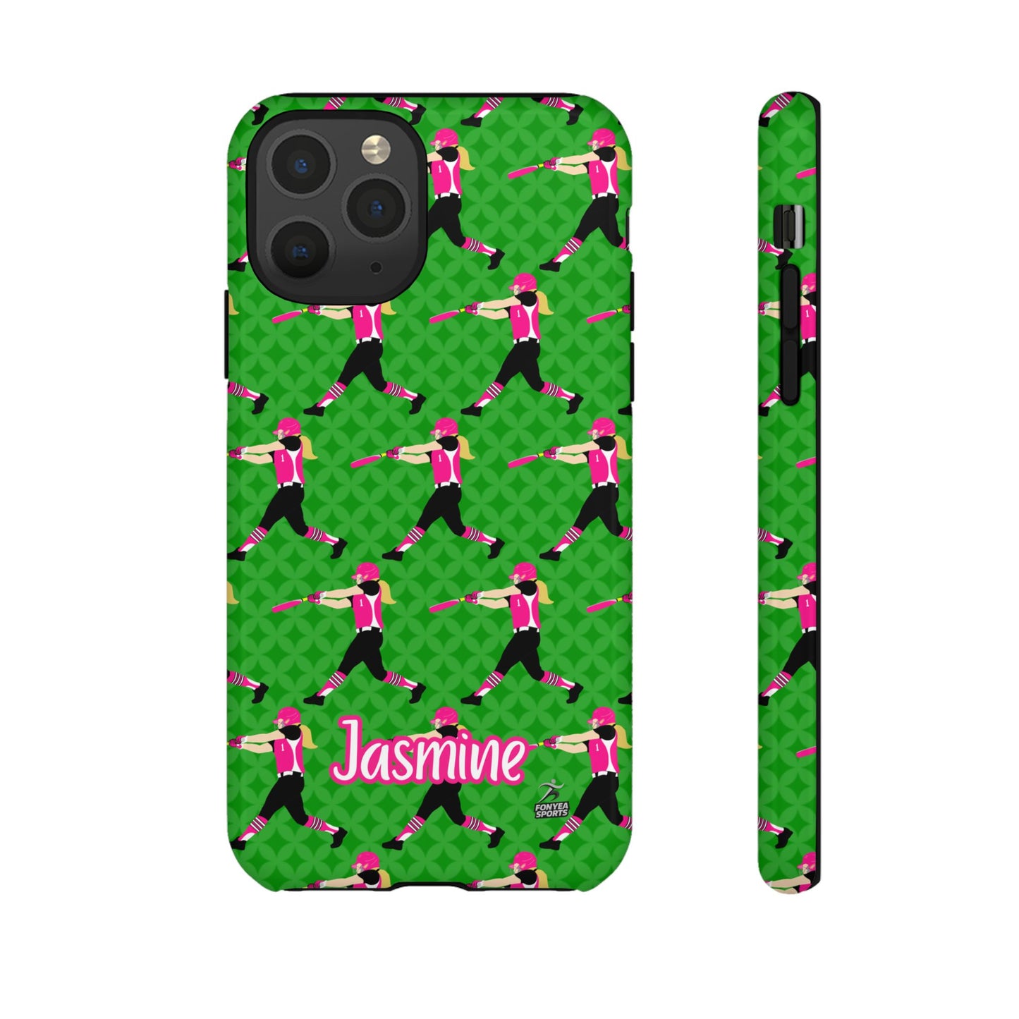 Personalized Softball Girl Tough Phone Case, Fonyea Sports
