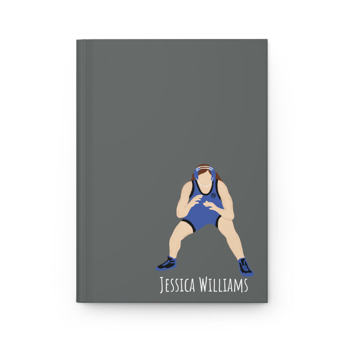 Wrestler Girl Personalized Blank Lined Journal — Hardback Edition