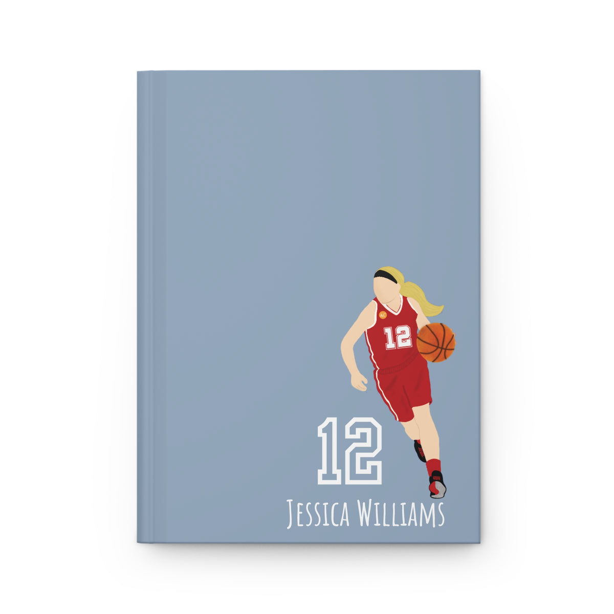 Basketball Girl Personalized Blank Lined Journal — Hardback Edition