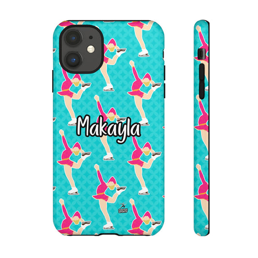 Personalized Figure Ice Skater Girl Tough Phone Case, Fonyea Sports