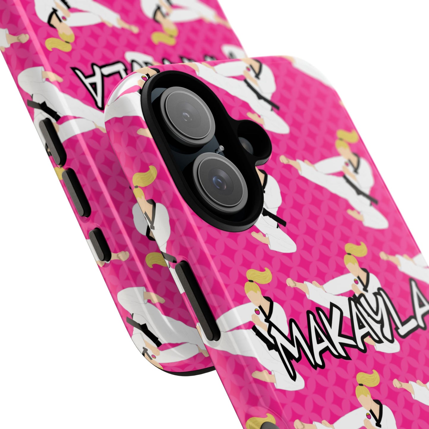 Personalized Martial Arts Taekwondo Karate Girl Tough Phone Case, Fonyea Sports