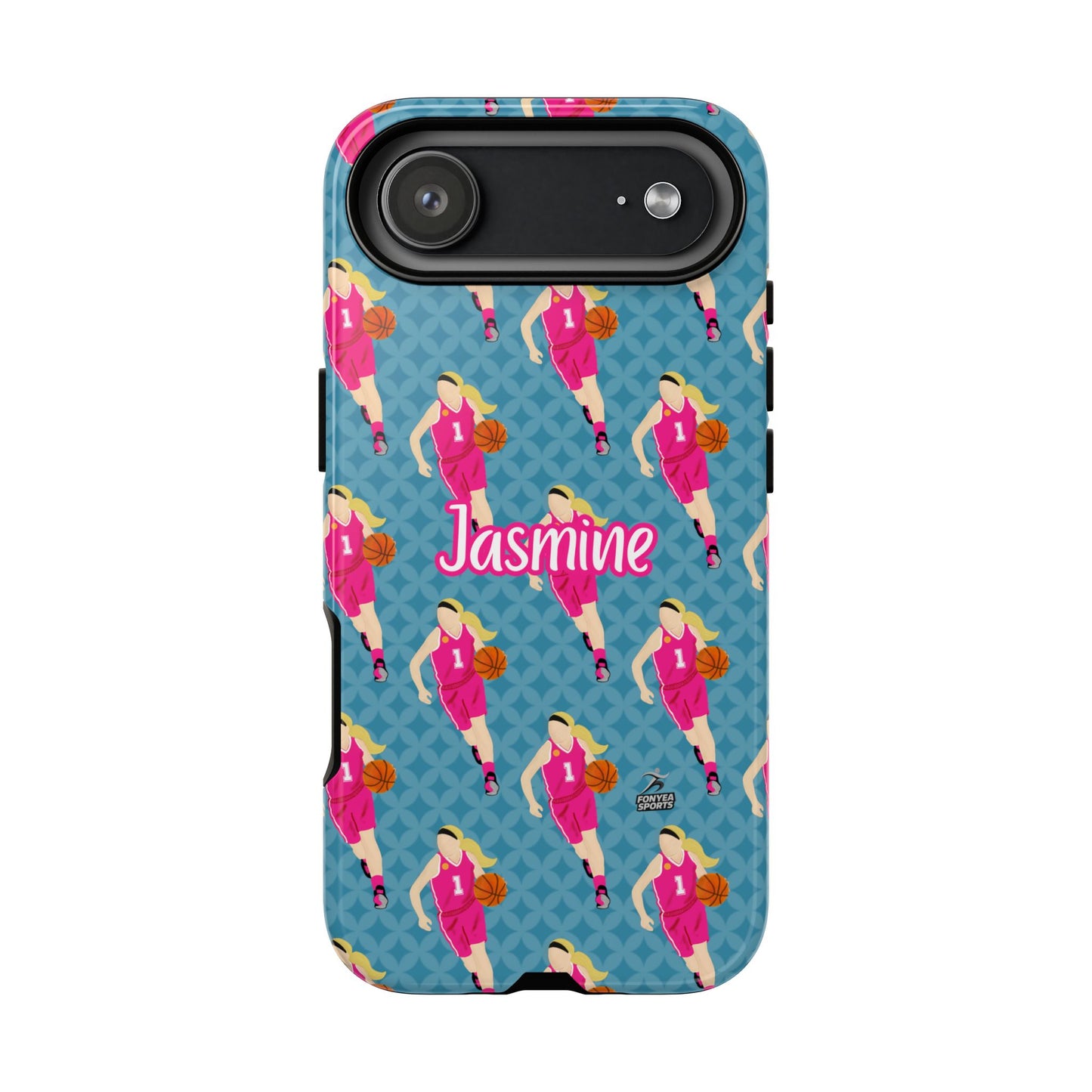 Personalized Basketball Girl Tough Phone Case, Fonyea Sports