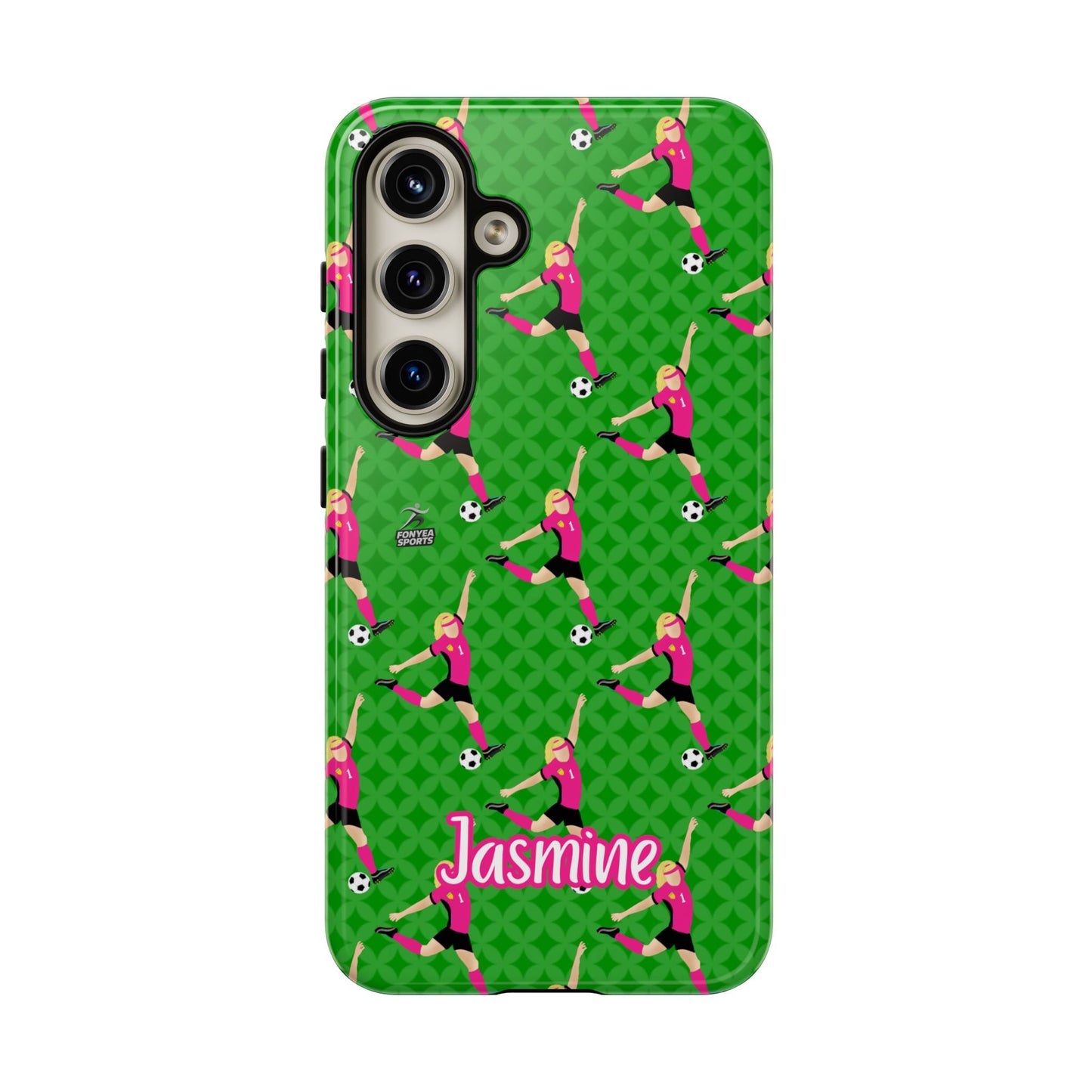 Personalized Soccer Girl Tough Phone Case, Fonyea Sports