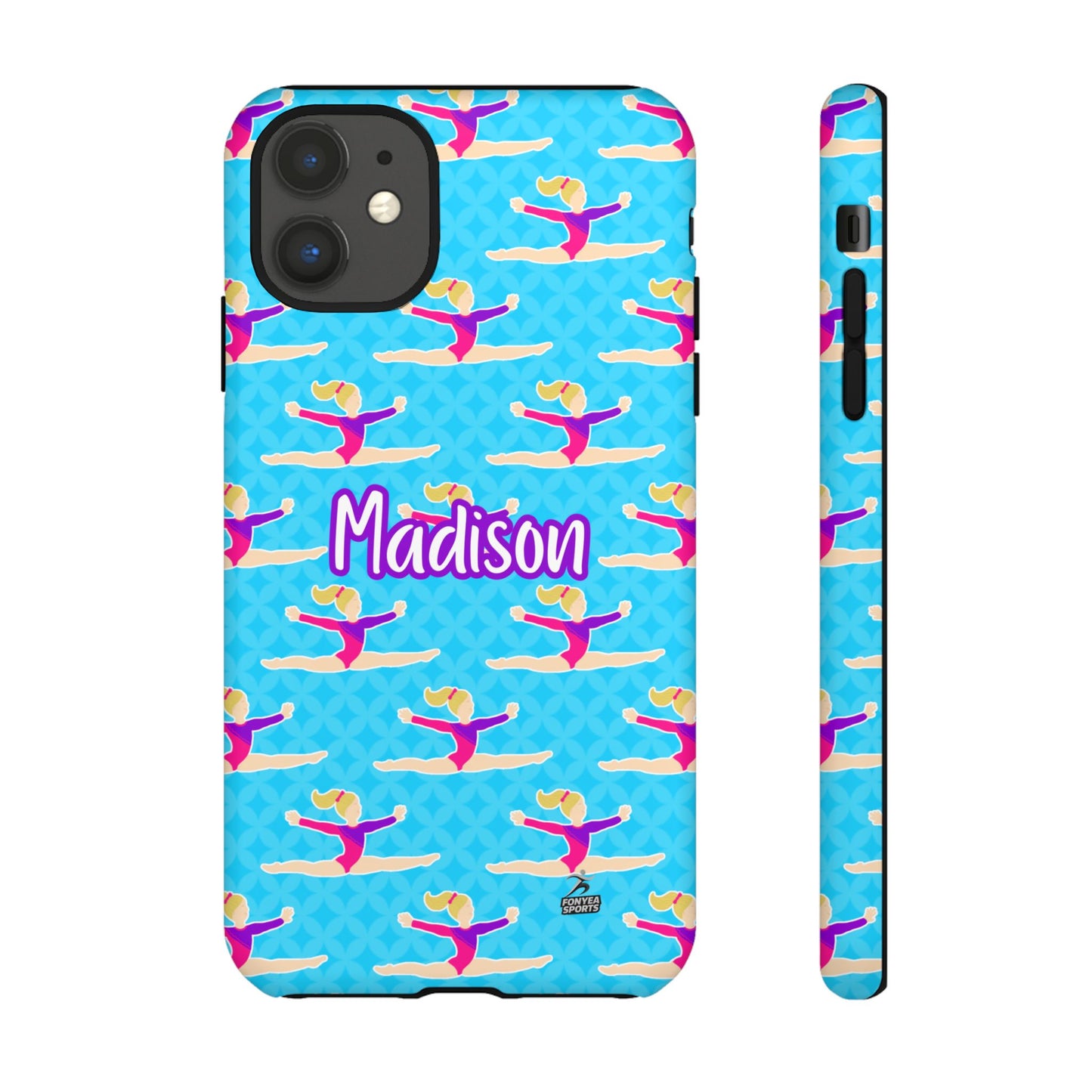 Personalized Gymnast BlueTough Phone Case, Fonyea Sports