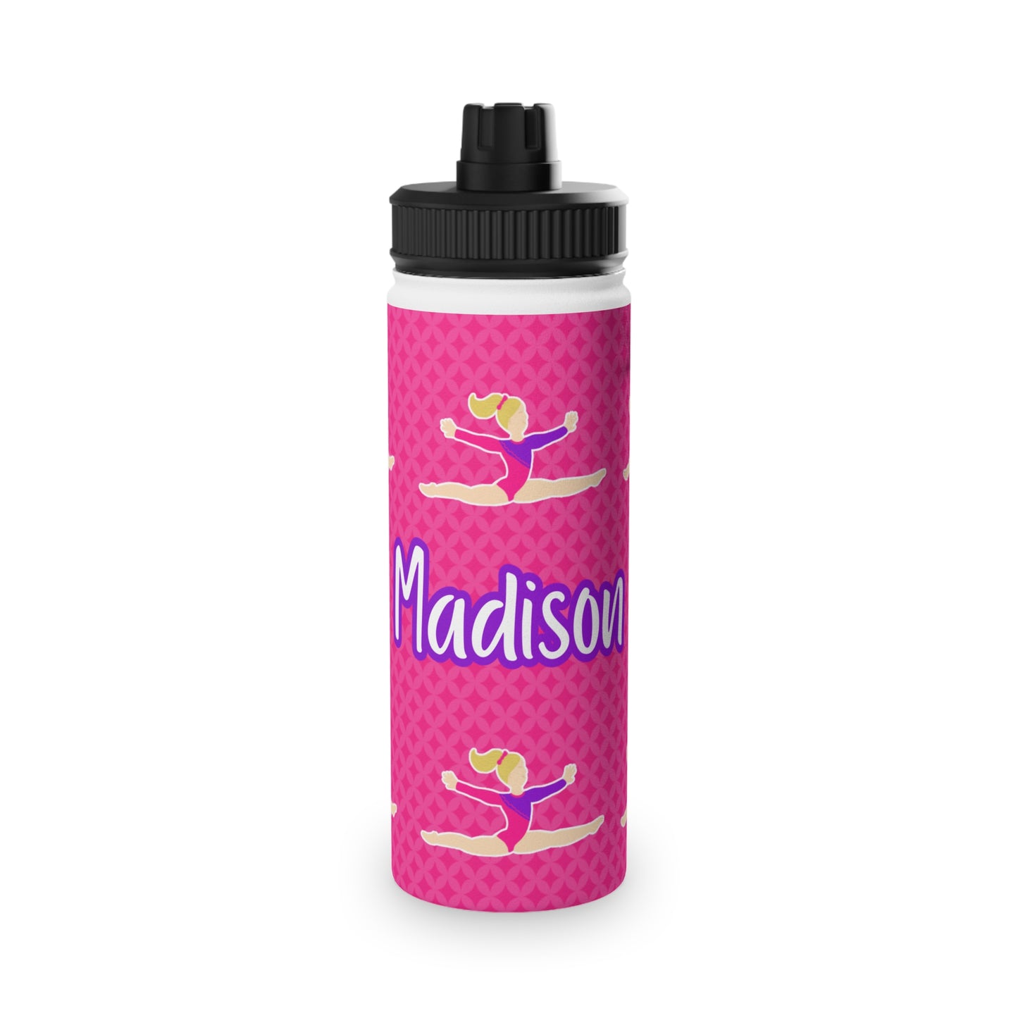 Fonyea Sports Water Bottle Gymnast Pink Personalized