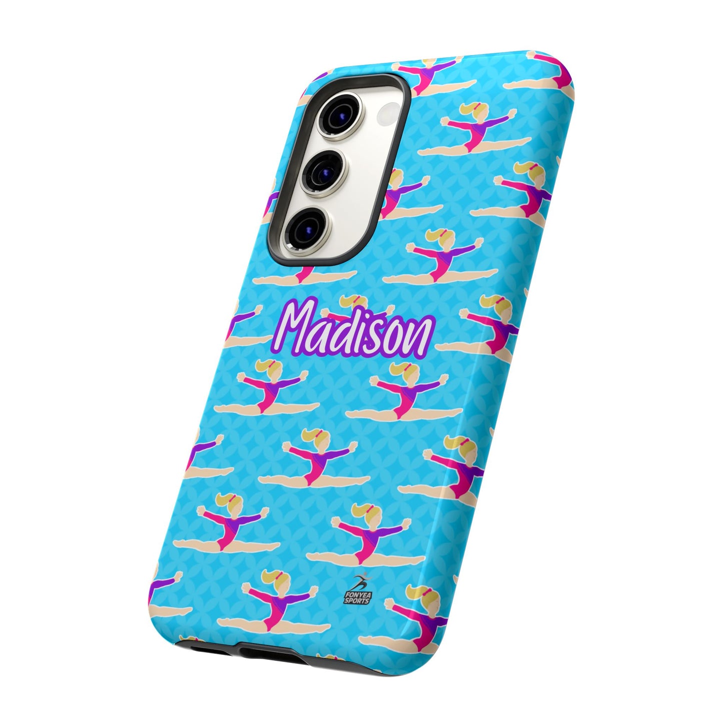 Personalized Gymnast BlueTough Phone Case, Fonyea Sports