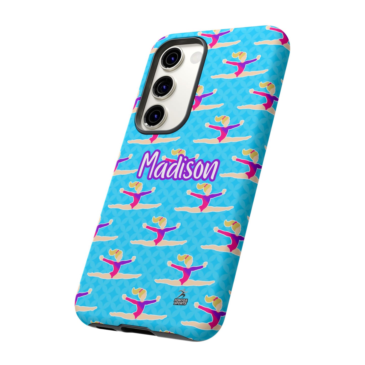 Personalized Gymnast BlueTough Phone Case, Fonyea Sports