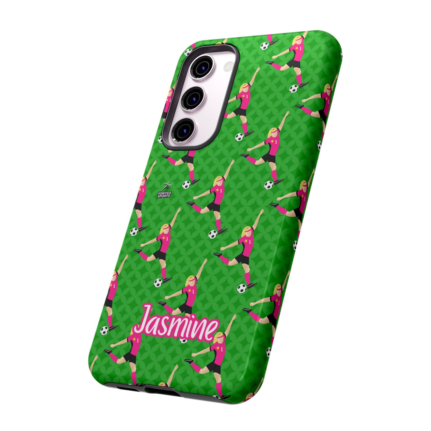 Personalized Soccer Girl Tough Phone Case, Fonyea Sports